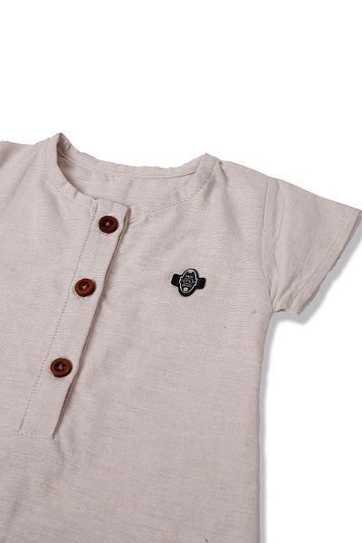 brako tekstil Baby Boy Buttoned Dress with Placket