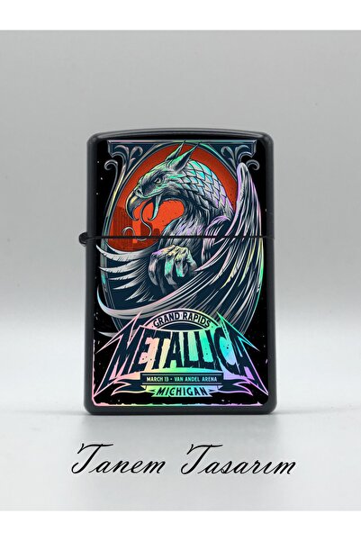 Tanem Tasarım Metallica Michigan - Benzinli Metal Çakmak Uv Baskı