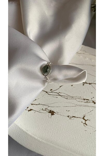 PelvedDesign خاتم سلك من الحجر الطبيعي مصنوع يدويًا من حجر الدم