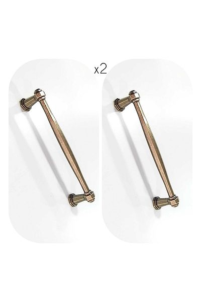 ARON (2 PCS) Column Handle (ANTIQUE YELLOW) TV Unit Nightstand Dresser Console Kitchen Cabinet Door Handle 160mm