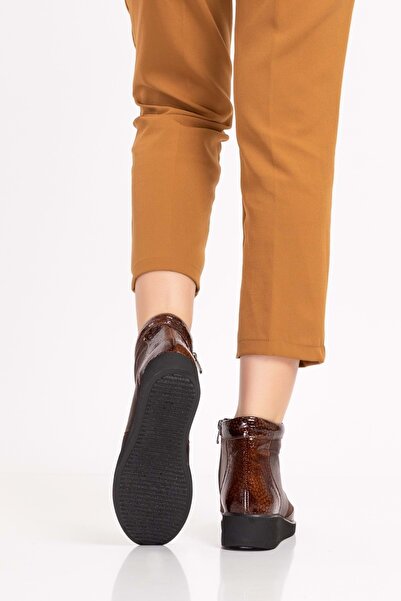 Gondol Hakiki Deri Anatomik Taban Kemik Çıkıntısına Özel Bot Ert.3870 - Kahverengi - 39