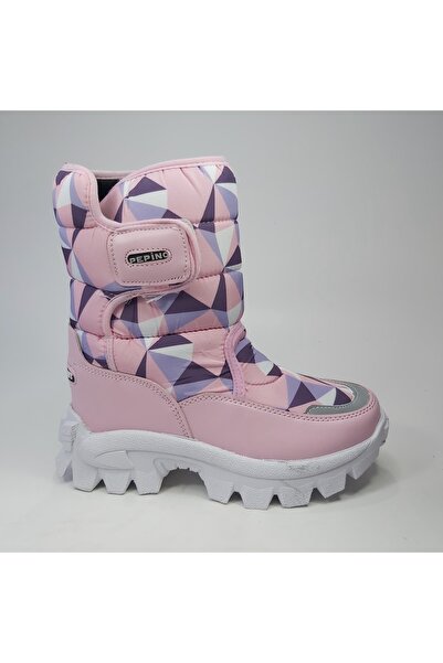 pepino 1377 Pembe Mor Kız Çocuk Cırtlı Kar Botu