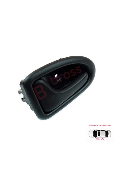 Bross Otomotiv مقبض باب داخلي أمامي أو خلفي يسار متوافق مع Renault Megane Mk1 1995-2002 باللون الأسود8200028994