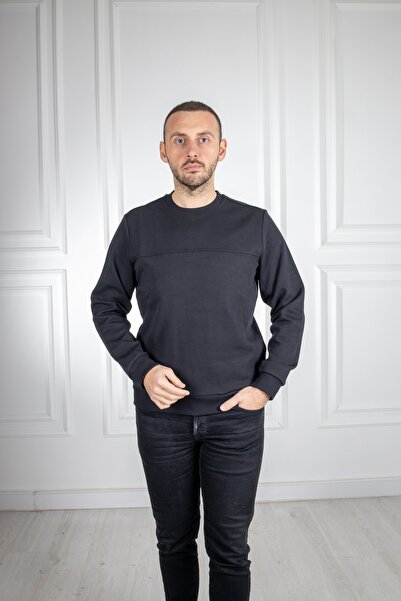 Sarar Чорна чоловіча футболка з круглим вирізом