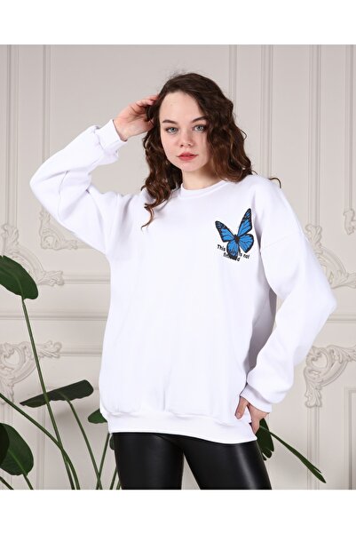 Mad&Calf Γυναικείο φούτερ με στάμπα πεταλούδας