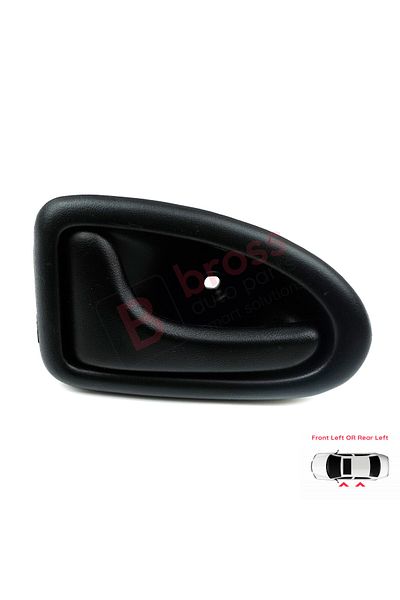 Bross Otomotiv Black Handle Inner Front Or Rear Left Door Handle For Renault