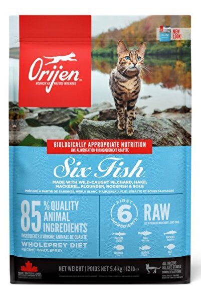 Orijen Six Fish 6 Balıklı Tahılsız Yetişkin Kedi Maması 5.4 Kg