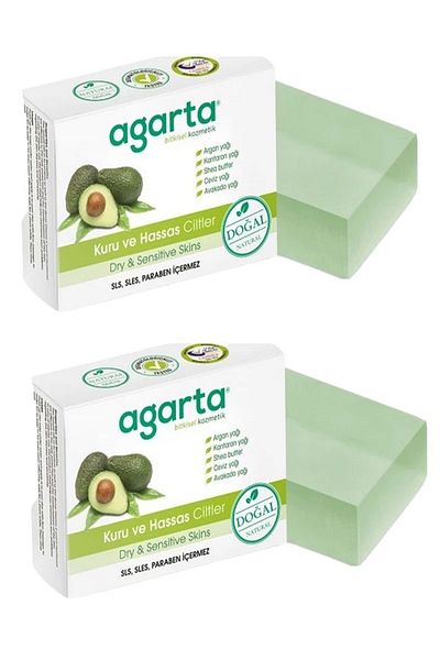 Agarta Natural Skin Care Soap Dry and Sensitive Skin 150gr 2 Pieces