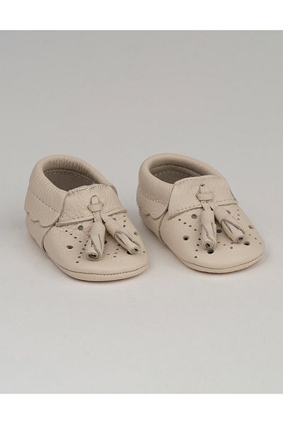 Beybium Poy Natural Leather Cream Loafer