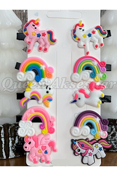 QUEEN AKSESUAR Trend Moda Copii Baby Metal Clamp Clip Catarame Set 10 Piese C...