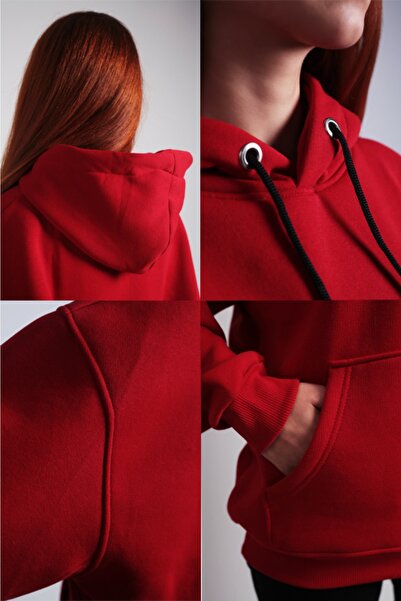 to COSMOS Unisex Oversize Pure Hoodie Red