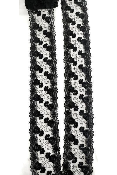 ALTAY TEKSTİL ÜRÜNLERİ Μεσαίο μοντέλο Floral Polyester Guipure Lace