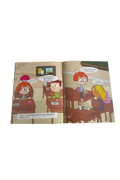 Lingua Yayınevi كتاب القصة الألمانية للأطفال - Linas Brotoose 1stالمستوى 32 صفحة