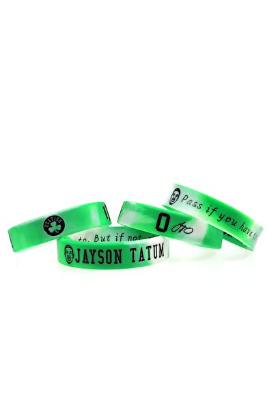 PurpleJam Green White Boston Basketball Nba Bracelet with Jayson Tatum Portrait