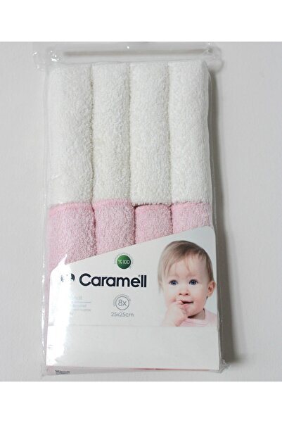 Caramell 100% Cotton Multi-Purpose Newborn Baby Towel Wipes 8 Pcs (25X25 CM) Baby Wipes