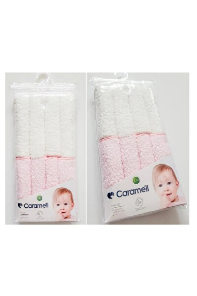 Caramell 100% Cotton Multi-Purpose Newborn Baby Towel Wipes 8 Pcs (25X25 CM) Baby Wipes