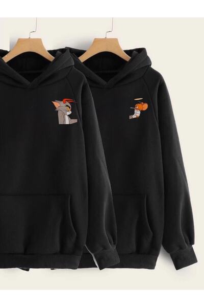 gregorwear Unisex Φούτερ με κουκούλα Devil Tom And Jerry & Hodie