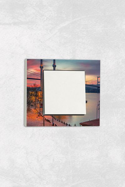 markcat Ovivo grano UV Printed Throat Bridge Concept White Single Decorative Switch Socket Frame Set