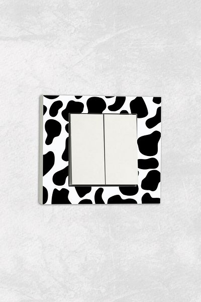 markcat Ovivo Grano (Double Switch Socket) UV Printed Dalmatian Pattern White Commitator Frame Included