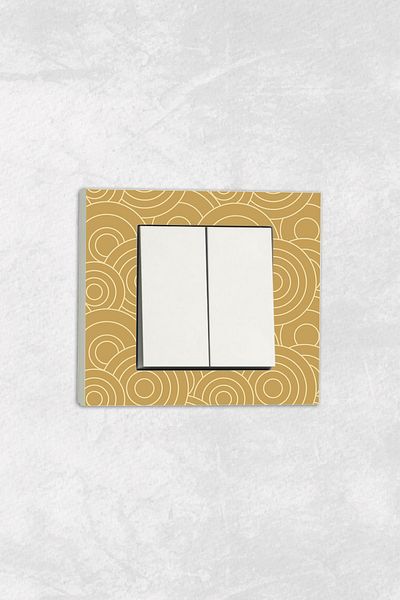 markcat Ovivo Grano (Double Switch Socket) UV Printed Patterned White Commitator Frame Included
