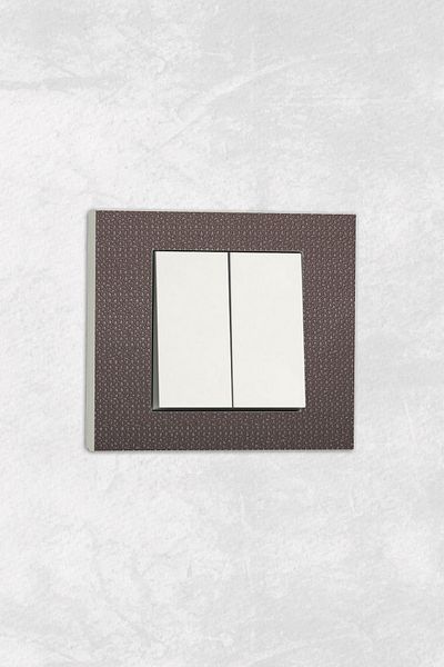 markcat Ovivo Grano (Double Switch Socket) UV Printed White Commitator Frame Included