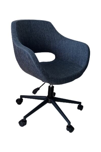 KamusalMarket Bilgisayar Sandalyesi Ofis Çalışma Koltuğu Siyah Metal Ayaklı D...