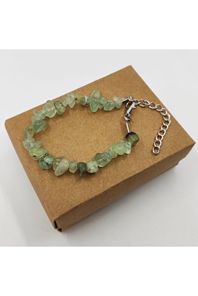 ByKolyeucum سوار من الحجر الطبيعي المكسور من حجر بريهنيت الأخضر