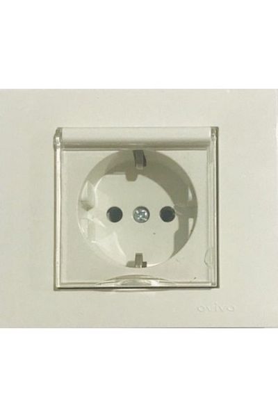 OVİVO Grano White Covered Soil Socket (Product Is Frameless)