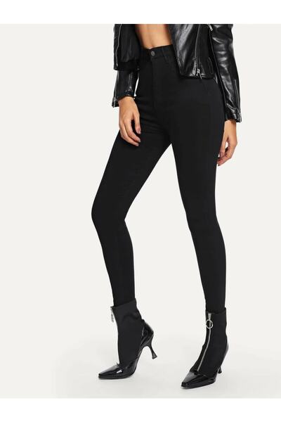 SHEVEGA Μαύρο Skinny Leg Lycra Jeans Slim Jean