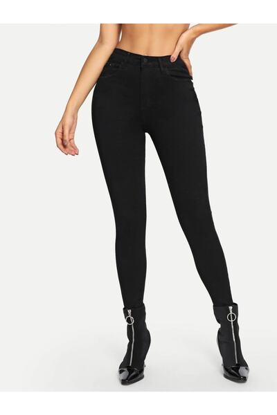SHEVEGA Μαύρο Skinny Leg Lycra Jeans Slim Jean
