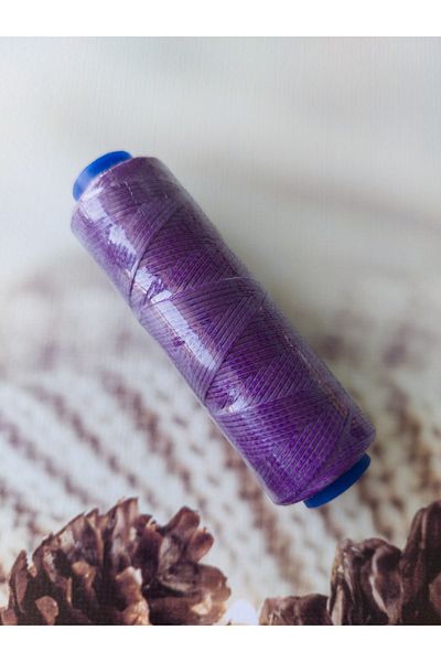 Akerİplik (1,0 mm) Χαβάης Μωβ Χρώμα 100 μέτρα κερωμένο κορδόνι, κοσμήματα, πορτοφόλι, τσάντα, δέρμα