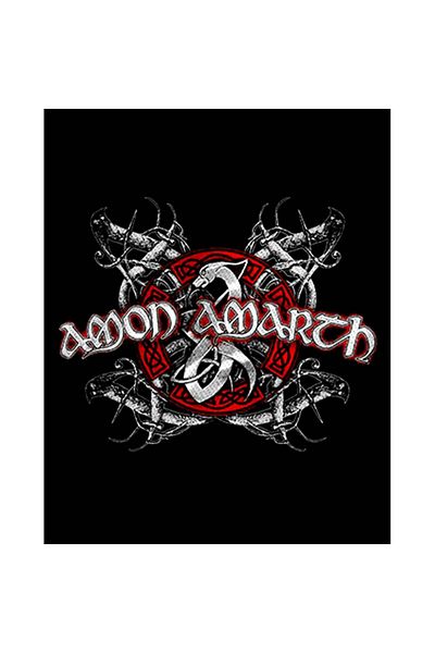 Z zepplin Amon Amarth Patch mare pentru spate negru și roșu