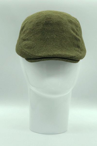 Hoppe Men's Winter Khaki London Cap Flat Cap Hooligans Cap