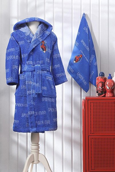 Özdilek Free Set Çocuk Bornoz Seti Spıderman Frame 9-10 Yaş