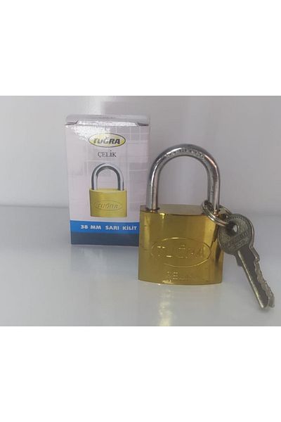 Tuğra 32 Mm Steel Yellow Padlock Quality