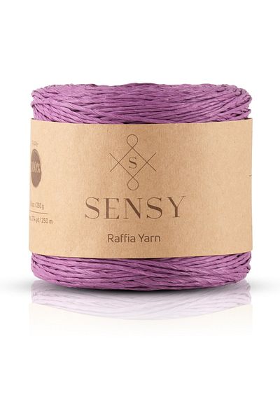 SENSY Premium 250 gr Φυσικό Χαρτοσχοινί, Ψάθινο Χαρτοσχοινί, Ράφια, τσάντα, σουπλά, καπέλο, 250m Μωβ
