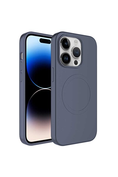 UnDePlus Apple Iphone 14 Pro Max Kılıf Magsafe Lansman Silikon Kapak Plas