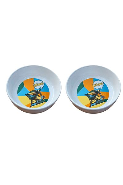 Glipet 2-Piece Washable Ceramic Food and Water Bowl 14 Cm 250 Ml