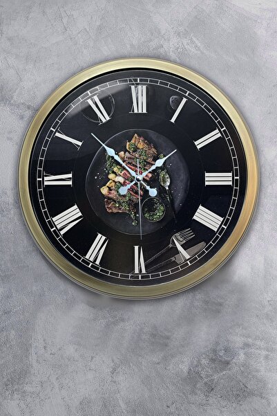 Kasva Concept هدية ساعة حائط مطبخ معدنية عتيقة مقاس 40 سم