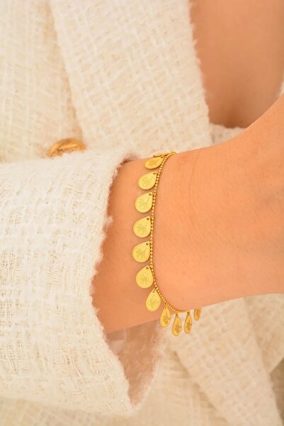 Cebeci 14 Ayar Tuğralı Altın Bileklik