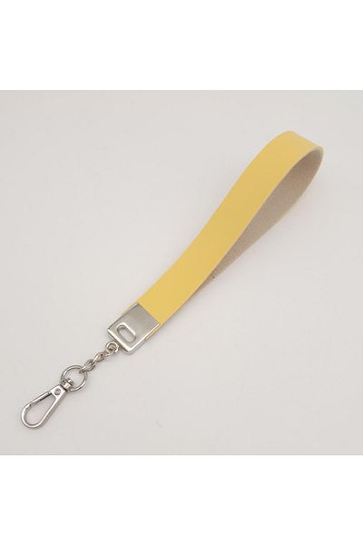 angel çanta aksesuar Yellow Single Layer Faux Leather Chain Silver Metal