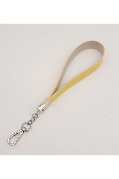 angel çanta aksesuar Yellow Single Layer Faux Leather Chain Silver Metal