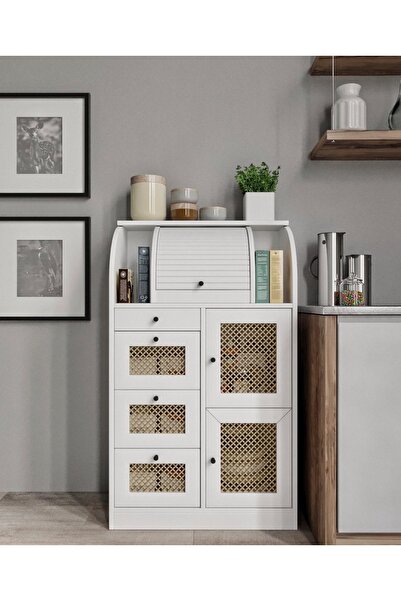 Genel Markalar Merlin Mobilya Astana 9 Bölmeli Beyaz Kuru Bakliyat Saklama Do...