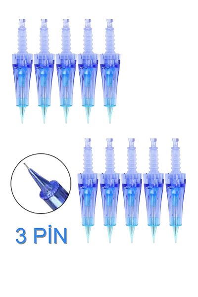 SYS 3 Pin Blue Socket Permanent Makeup Needle 10 Pieces