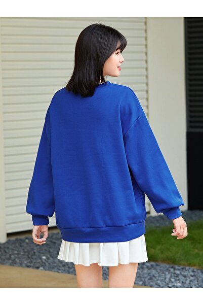 Machetta Світшот з принтом Dreams, комір-стійка, 3 нитки, оверсайз