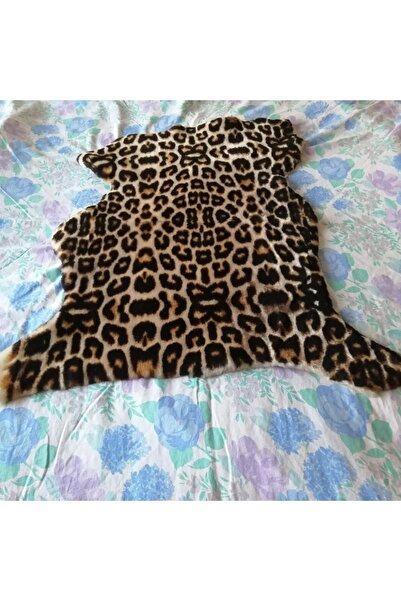 Butik Tülin Otantik Hakiki Koyun Postu Bej Siyah Kahve Leopar Baskılı Asimetr...