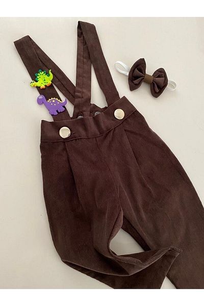 tubibebe Winter Dinosaur Concept Salopette + Bow Tie