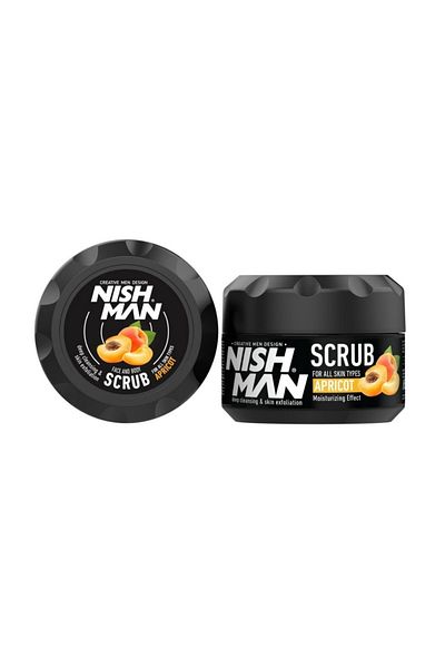 NISHMAN 300 Ml Apricot Extract Scrup Peeling - Clay Against Oil and Impurities + Salicylic Acid
