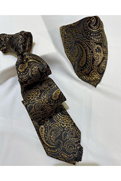 HAND MADE KRVT Hand Made %100 Microfiber Kravat Ve Mendil Takım 21122239