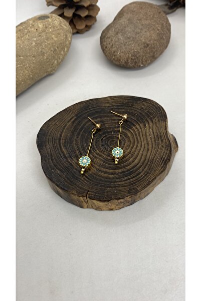 Porsuk Alternatif Handmade Lacquer Finish Rod Flower Women Earrings